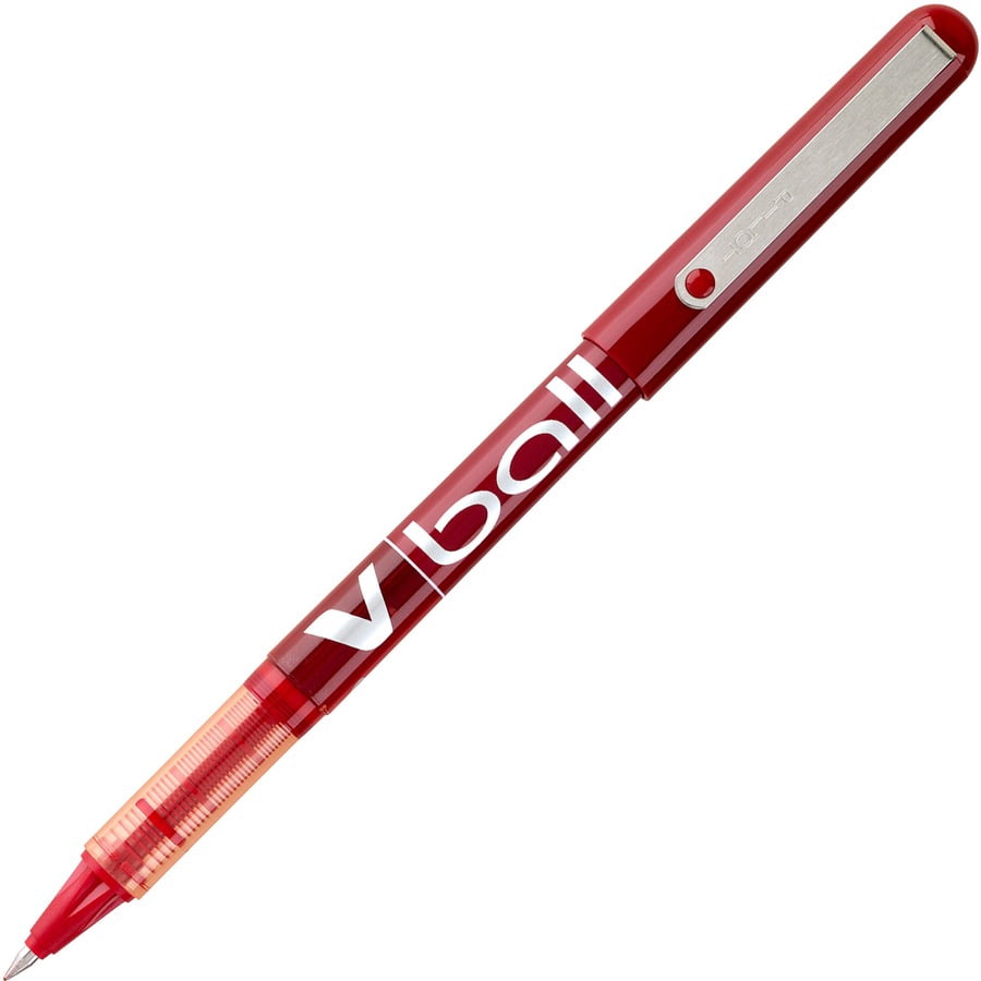 Vball Liquid Ink Roller Ball Pen, Stick, Extra-Fine 0.5 Mm, Red Ink, Red Barrel, Dozen | Bundle of 5 Dozen