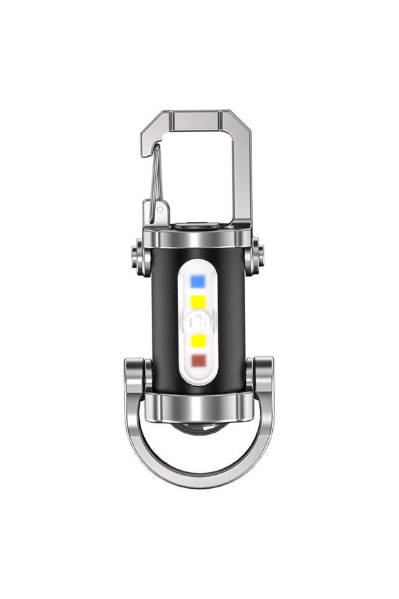 Vbbert Keychain Flashlight, Portable Rechargeable Bright Keychain Flashlight, Waterproof Super Bright Mini USB LED Light with Power Bank Function, 7 Modes, for Outdoor Camping Hiking