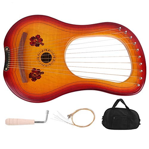 Vbest life Harp 10 String Instrument Maple Wooden Harp with Tuning