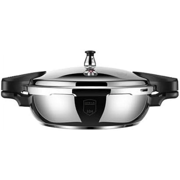 Vbestlife Pressure Cooker, 1.8L Dual Handle 80 KPA 304Stainless Steel Mini Pressure Cooker with Auto Pressure Detection, Kitchen Pressure Cooker for All Hob Types