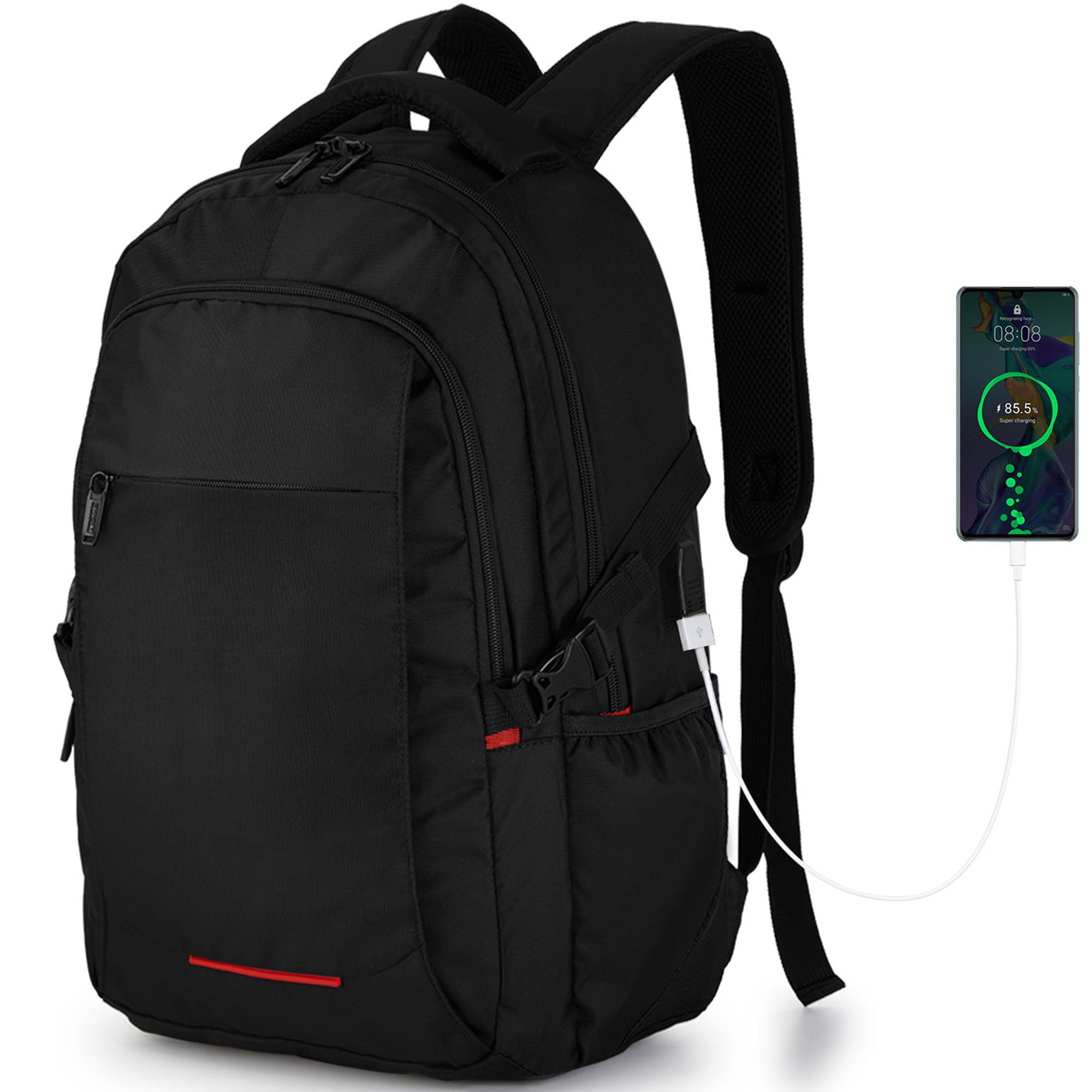 Vbiger 17 Inch Travel Laptop Backpack Extra Larger Business Backpack with USB Charging Port Carry on College School Anti Theft Computer Schoolbag