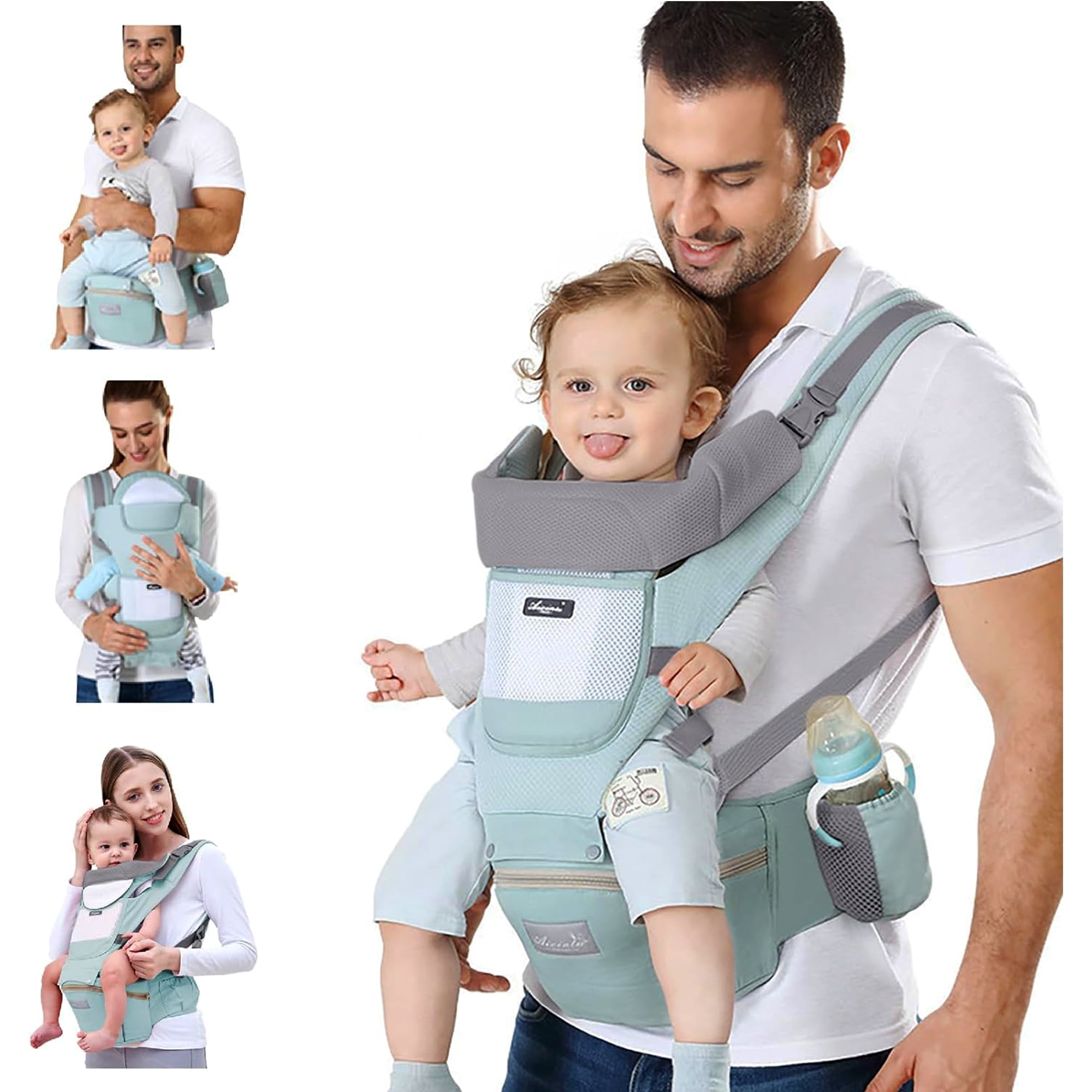 Vbiger Convertible Baby Carrier 6in1 for Toddlers Infant Newborn, 8