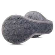 UARTER Vbiger Ear Muffs for Winter Knit Ear Muffs for Men & Women - Winter Warm Knitted Earmuffs Winter Ear Warmers/Covers for Cold Weather - Smoky Gray