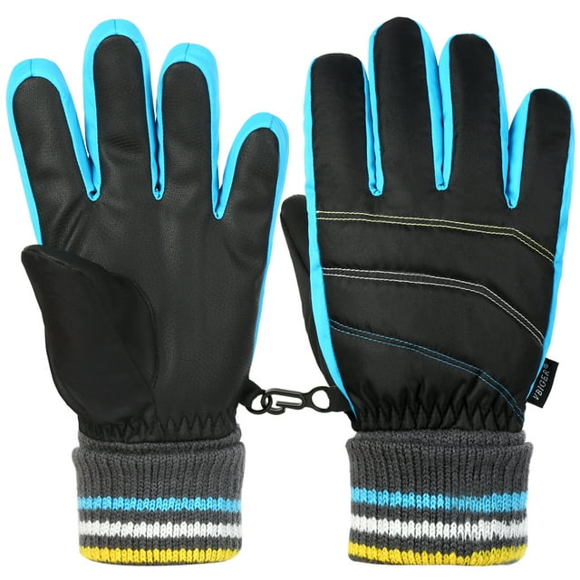 Vbiger Kids Ski Gloves Warm Winter Gloves Cold Weather Gloves Tear