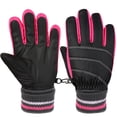 thumbnail image 1 of Vbiger Kids Ski Gloves Warm Winter Gloves Kids Waterproof Windproof Thermal Fleece Anti Slip Mittens with Grip for Skiing Cycling & Snowboarding Suitable for 10-12 Years Boys and Girls, Pink, 1 of 10