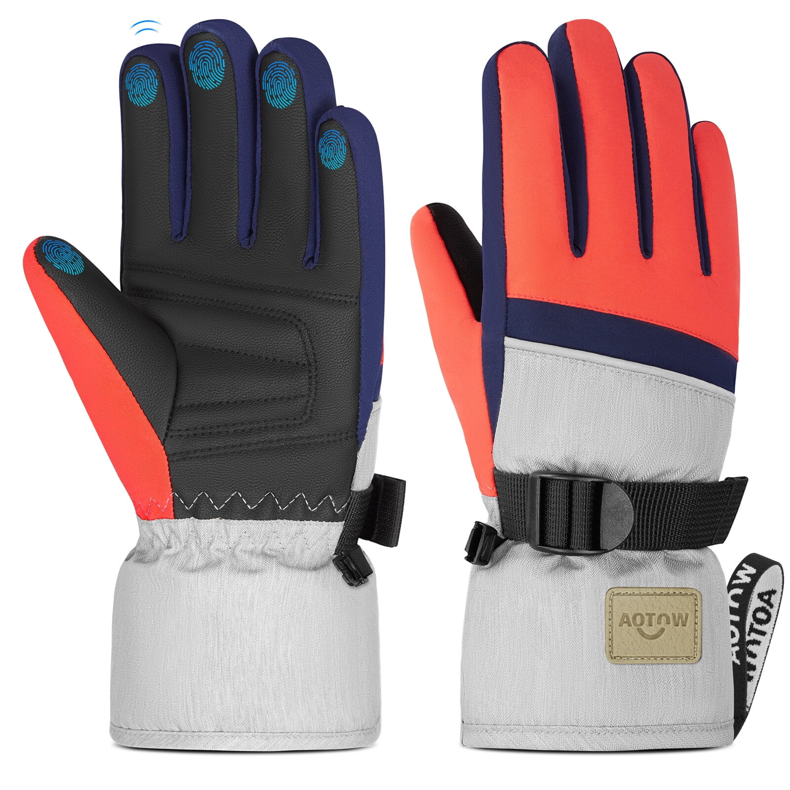 Vbiger Kids Warm Gloves Winter Waterproof Snow Gloves for Outdoor