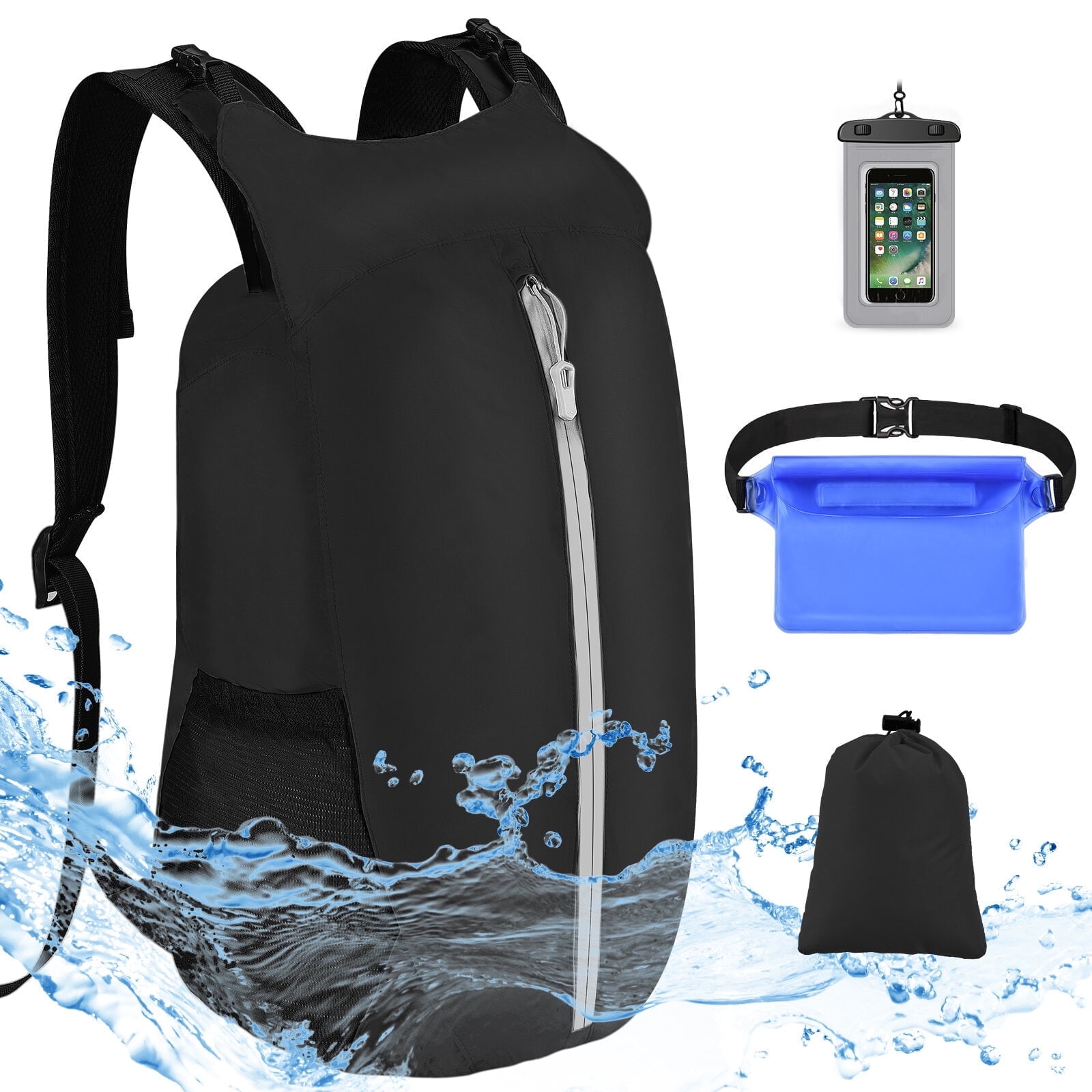 Vbiger Waterproof Dry Bag Set, 20L Floating Backpack, Cellphone and ...