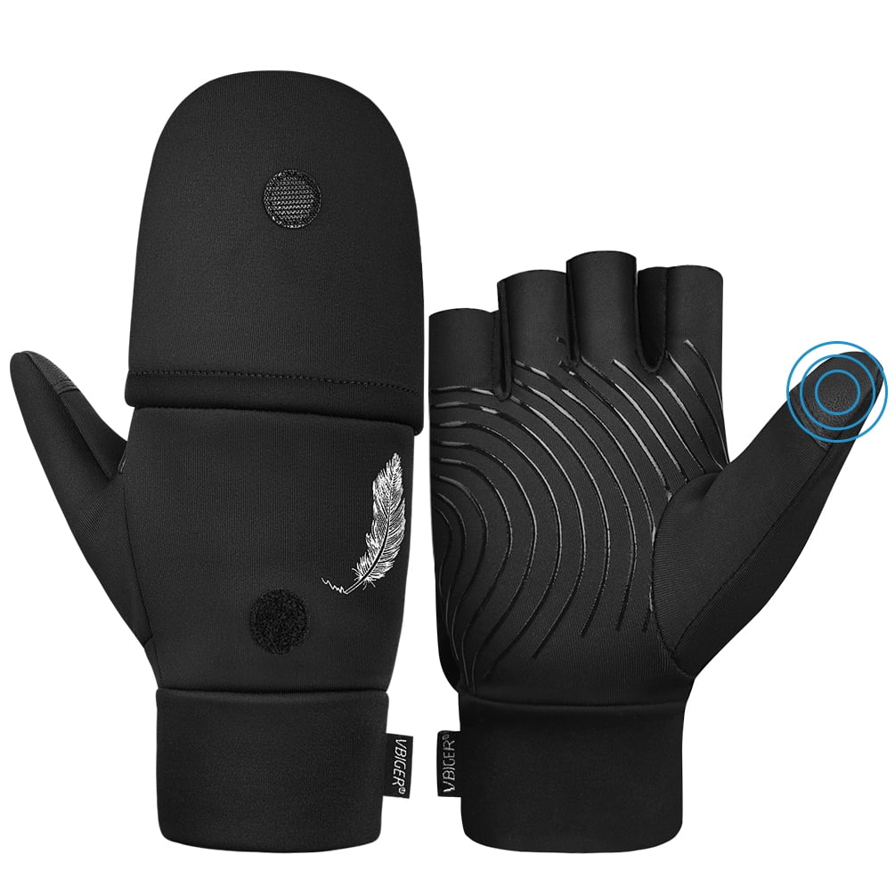 Vbiger Winter Gloves for Men Women Touchscreen Waterproof Windproof