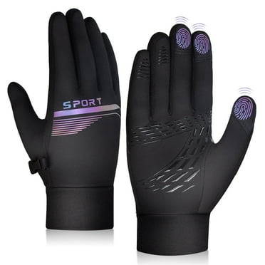 Vbiger Winter Gloves for Men Women Unisex Warm Gloves Anti-slip Touch Screen Gloves Windproof Cold Weather Gloves Casual Outdoor Sports Gloves Black & L