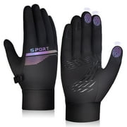 Vbiger Winter Gloves for Men Women Unisex Warm Gloves Anti-slip Touch Screen Gloves Windproof Cold Weather Gloves Casual Outdoor Sports Gloves Black & XL