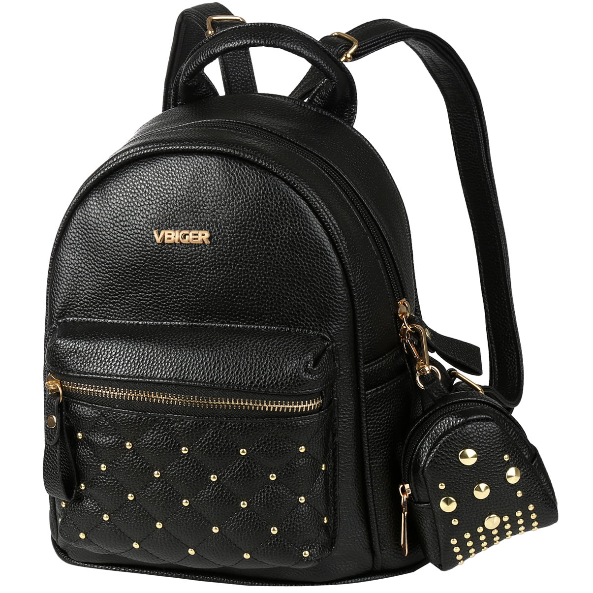 Brand: Guffman Womens Studded Black Leather Backpack Casual Pack India |  Ubuy