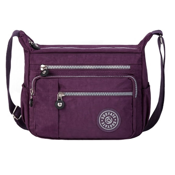 Vbiger Women Shoulder Bag Fashionable Crossbody Bags Multiple Pockets Casual Handbag, Purple