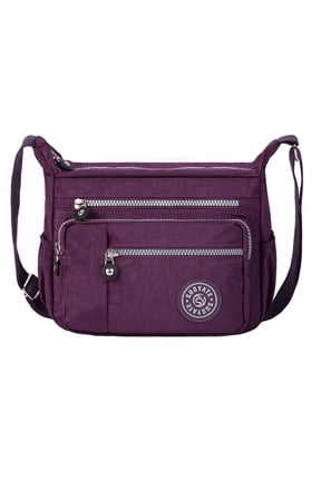 Women Shoulder Bag Fashionable Crossbody Bags Multiple Pockets Casual Handbag, Purple