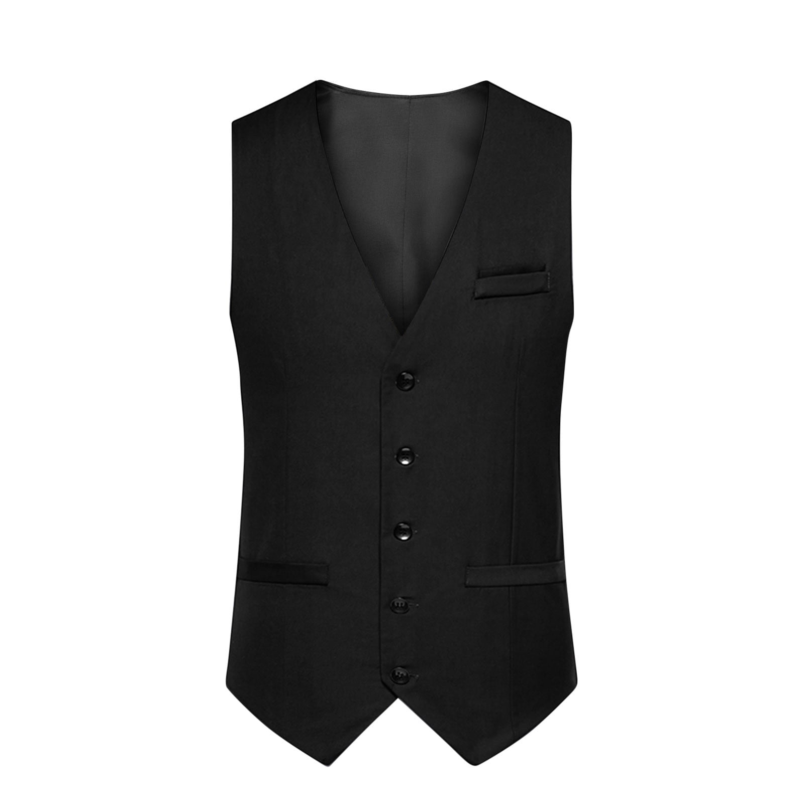 【即納&大特価】 Vest Suit Dress Men's TMOYZQ Formal V Slim Casual Business Clothing