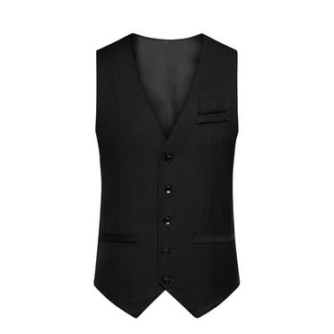 Vblhal Deals of the Day Clearance Groom Suits Vest Dressy V-Neck Tuxedo Vest Sleeveless Slim Jackets Wedding Suit Vests Party Formal Waistcoat