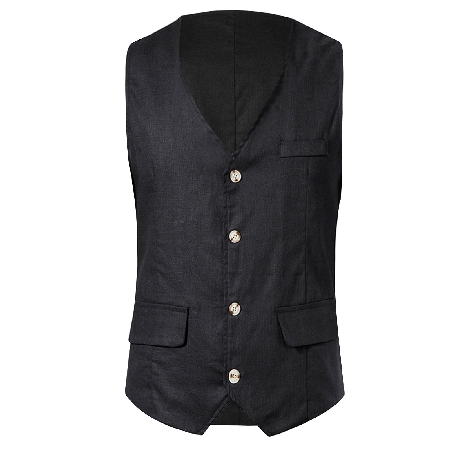 TMOYZQ Men's Dress Suit Vest Formal Business Casual Slim V