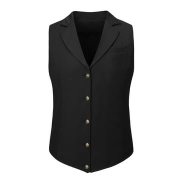 Vblhal Walmart Deals Clearance 2024 Men Dressy Suit Vest Notched Lapel Business Vests Single Breasted Tuxedo Waistcoat for Wedding Party Dinner