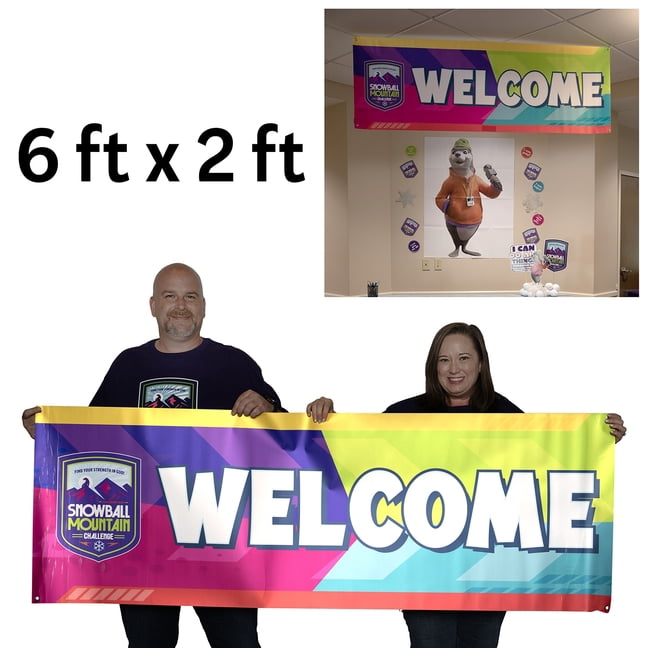 Vbs 2026 Snowball Mountain Challenge Welcome Banner: Find Your Strength in God, (Hardcover)