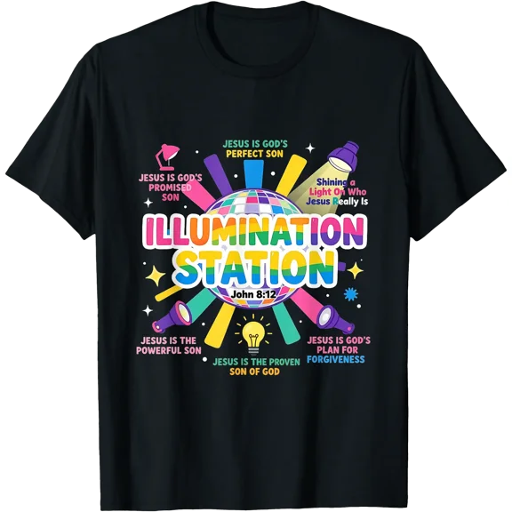 Vbs Illumination Station Shining Light Who Jesus Really T-Shirt