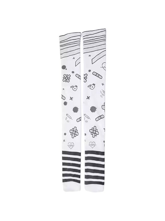 1 Pair Women Printed Knee High Socks Gothic Calf Long Socks for Daily Wear One Size