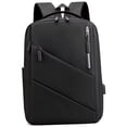 thumbnail image 1 of Vbsqjc Black Waterproof Business Backpack with USB Charging Port Laptop Backpack 1Pc, 1 of 5
