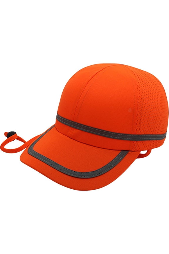 Orange Safety Bump Cap Baseball Style Anti-Collision Protective Hat for Workplaces 1Pc