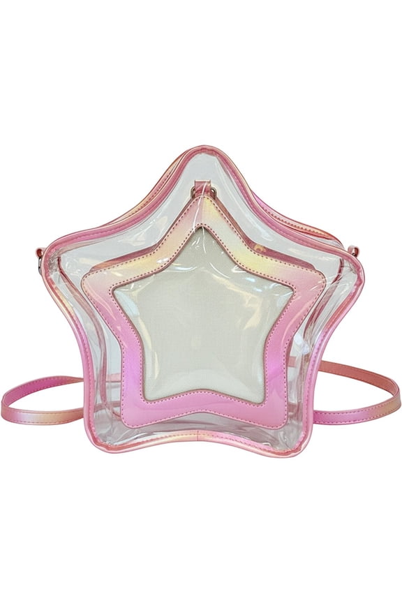 Pink Star Shape Ita Backpacks Casual Daily Backpack 1Pc
