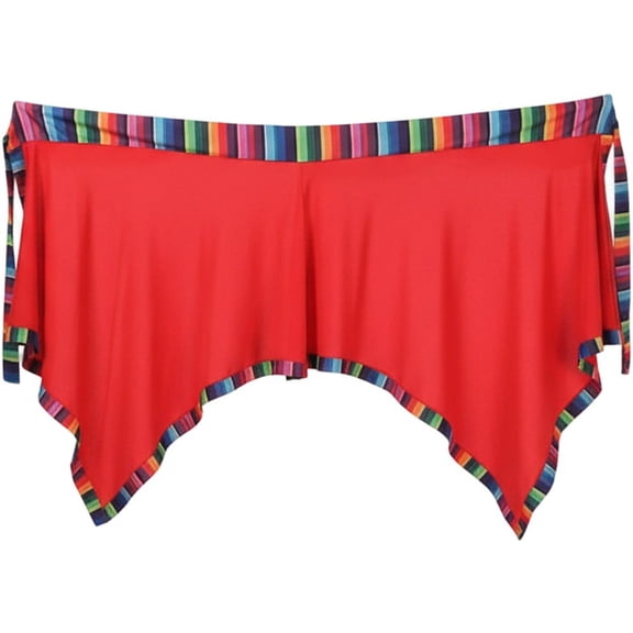 Vbsqjc Red Rainbow Ribbon Tibetan Dance Apron Skirts 1Pc