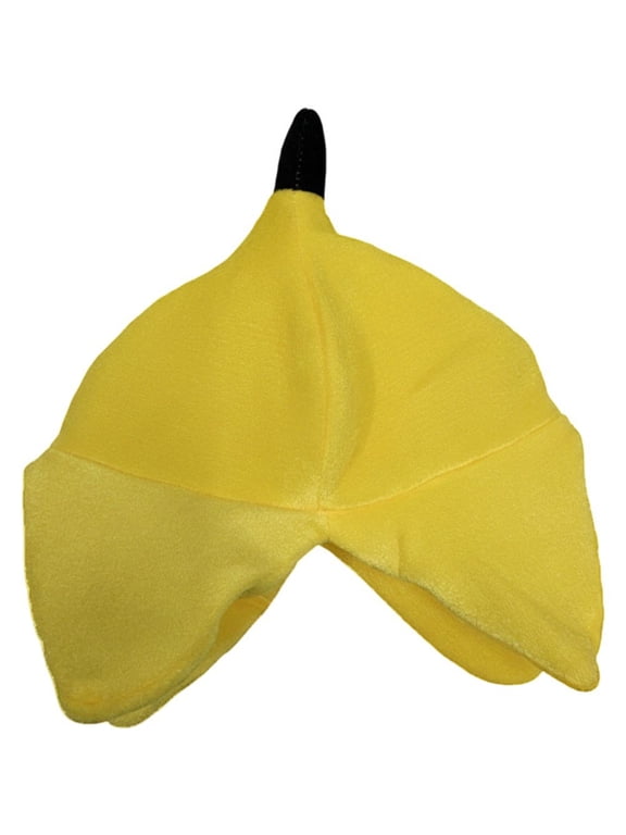 Yellow Banana Shaped Novelty Hat Fun Tropical Party Headwear 1Pc