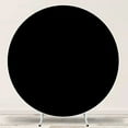 thumbnail image 1 of Vbttmp 7x7ft Pure Black Round Backdrop Polyester Birthday Party Photography Background for Balloons Banquet Press Conference Performance Table Decoration for Adult Kids Portrait Photo Studio Props, 1 of 2