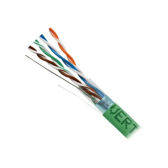 Vc Vertical Cable Vertical Cable Cat5E, 350 Mhz, Shielded, 24Awg, Solid Bare Copper, 1000Ft, Bulk Ethernet Cable, Green Electronic_Cable