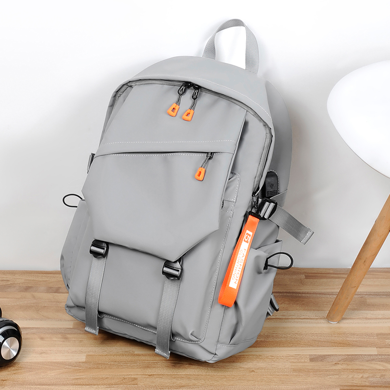 Men Rectangular Backpack Vc men's waterproof backpack simple solid urban man usb backpacks for ...
