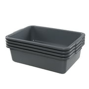 Vcansay 34 Quart Plastic Bus Tubs Commercial, Large Bus Box, 4 Packs