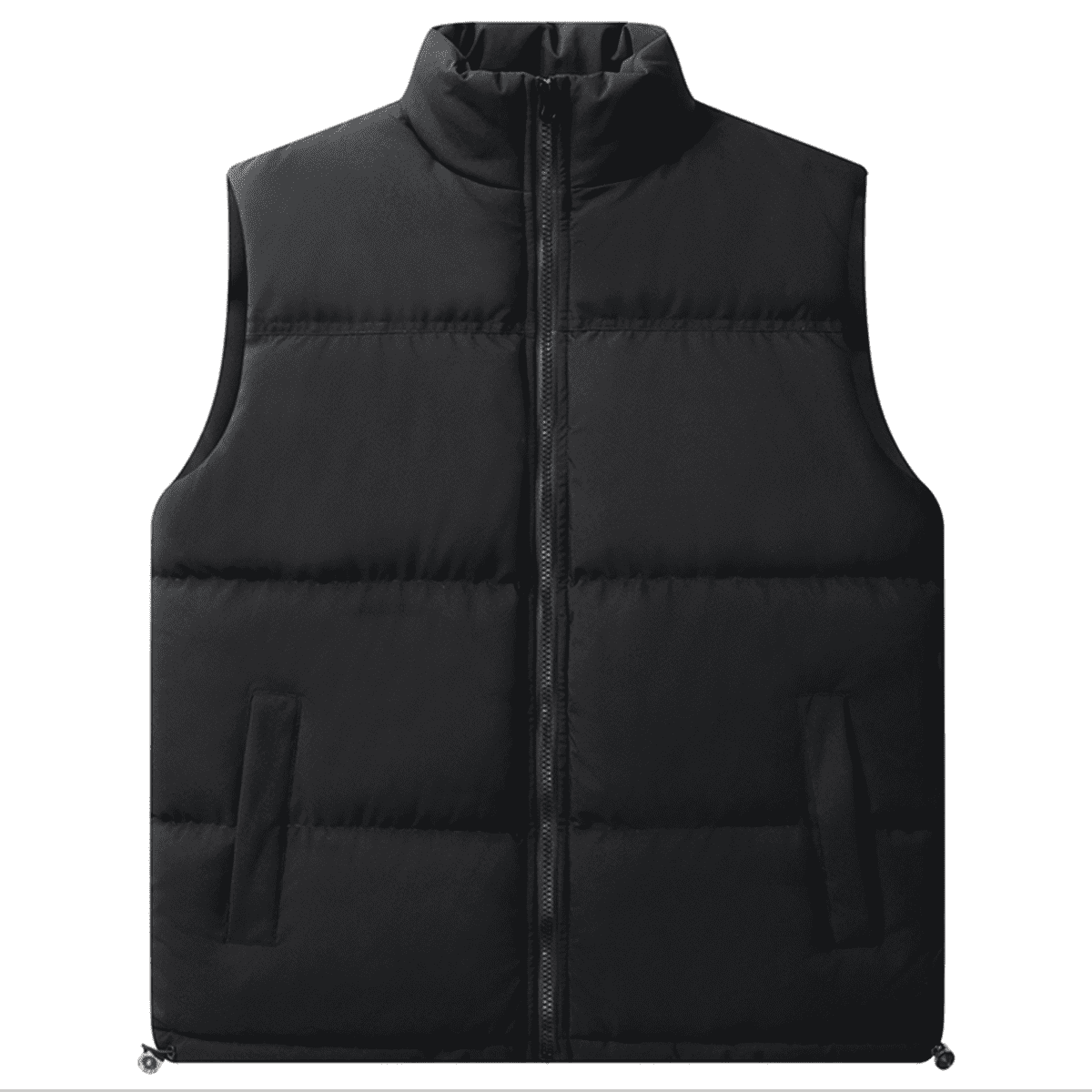 Vcansion Men's Full Zip Vest Jacket with Pockets Black 2XL - Walmart.com