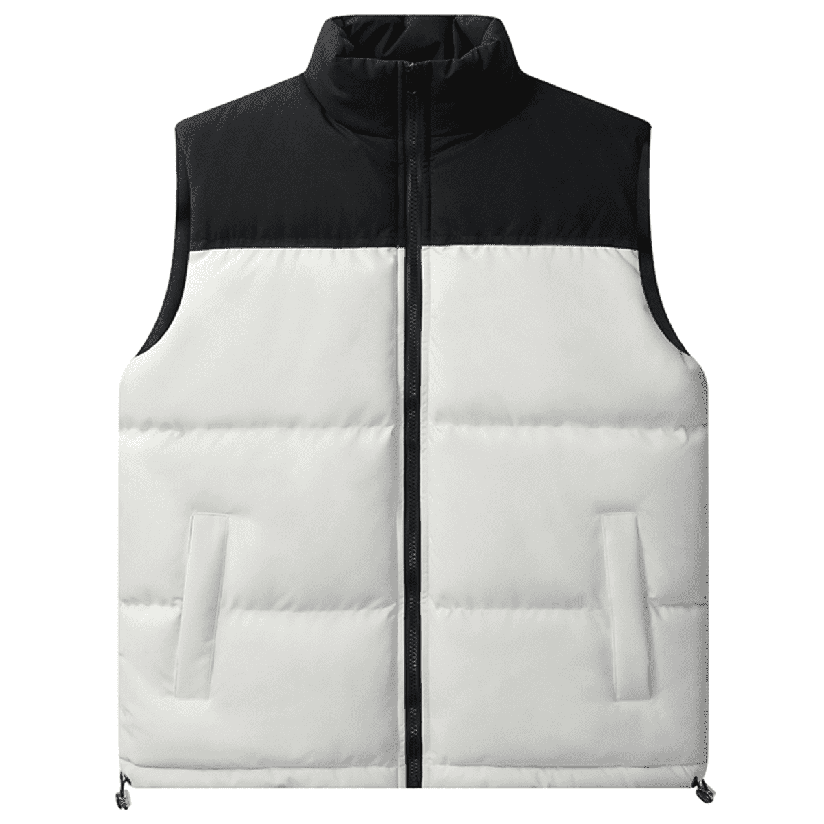 Vcansion Men's Puffer Vest Sleeveless Outwear with Pockets Beige S ...