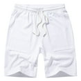 thumbnail image 1 of Vcansion Mens Summer Casual Short Fitness Relexed Elastic Waist with Pocket White 30-32, 1 of 6