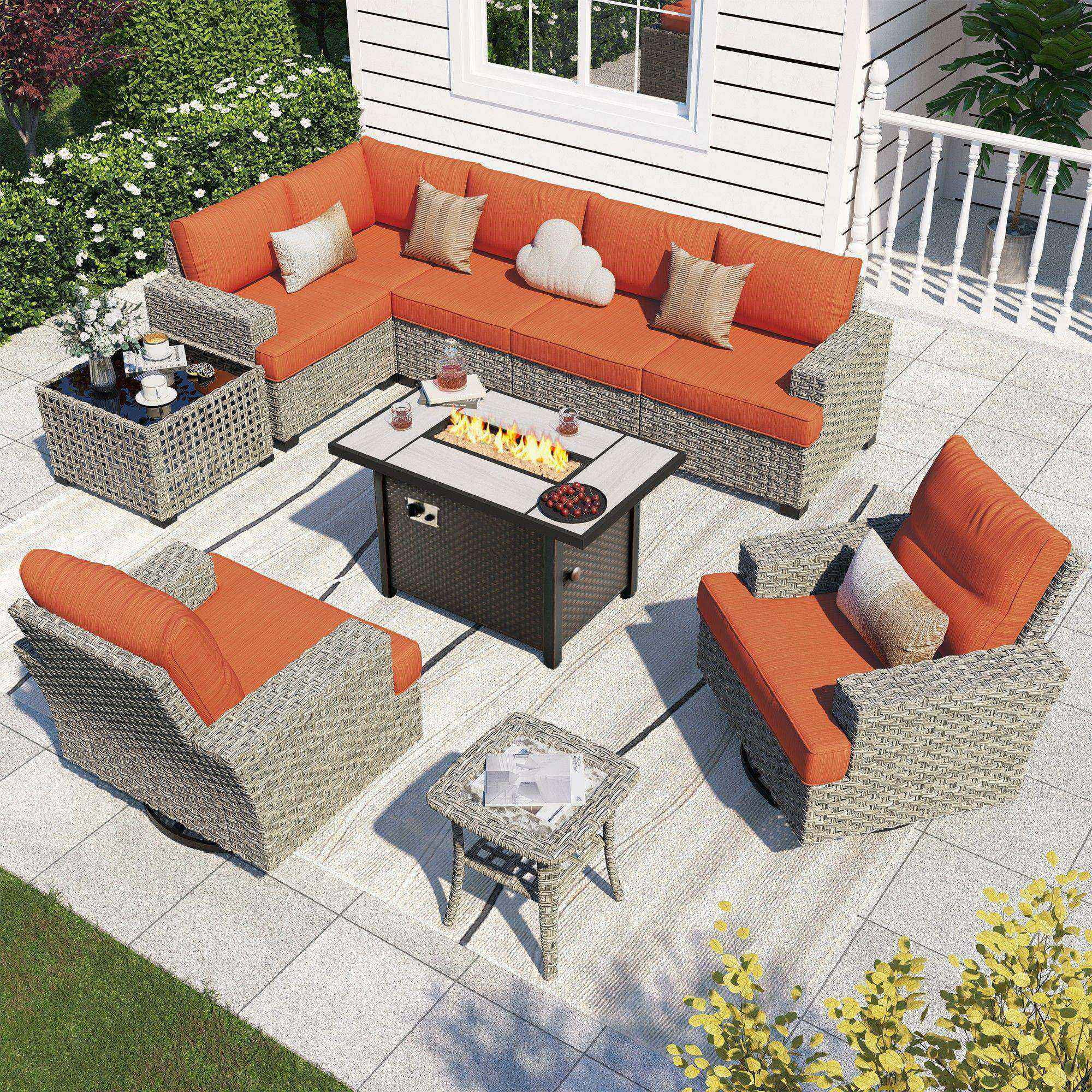 Sectional Sofa Set Wayfair Patio Furniture With Fire Pit Vcatnet 10