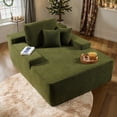 thumbnail image 1 of Vcatnet 67"x48" Chaise Lounge Chair Indoor Oversized Lounge Couch Upholstered Sherpa Sofa Bed for Living Room, Green, 1 of 1