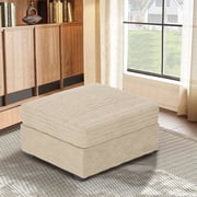 Vcatnet Ottoman for Modular Sectional Sofa Cloud Couch Corduroy L Shaped Oversized Modern Minimalist Couch with Deep Seat for Living Room, Beige