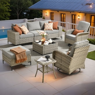 Wilcox Outdoor 4 Piece Acacia Wood Conversation Set with Cushions