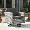 thumbnail image 1 of Vcatnet Rattan Outdoor Adjustable Height Rocking Chair, Black, 1 of 5