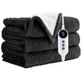thumbnail image 1 of Vccoem Heated Blanket Throw, 50"x60" Electric Blanket W/ 9 Heating Level & 2-10 H Auto-off Overheat Protection, Machine Washable Flannel & Sherpa, Gray, 1 of 9