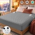 thumbnail image 1 of Vccoem Queen Heated Mattress Pad, Electric Mattress Pad with 9 Heat Settings & 4 Auto Off Timers, Fast Heating, Machine Washable, Gray, 1 of 12
