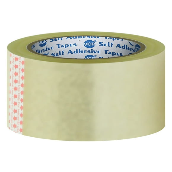 Vcr Self Adhesive Transparent Cello Tape - 200 Meters In Length - 48Mm / 2" Width - 1 Roll Per Pack - Bopp Industrial Packaging Tape For E-Commerce Box Packing, Office And Home Use