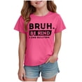 thumbnail image 1 of Vdoaml Girls End Bullying Graphic T-Shirt Kids Short Sleeve Crew Neck Tee Children Summer Casual School Top 11-12 Years Hot Pink, 1 of 3