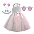 thumbnail image 1 of Vdoaml Girls Halloween Performance Costume Kids Tutu Dress Set Halter Mesh Skirt with Accessories Animal Cosplay Outfit 7-8Years Pink, 1 of 5