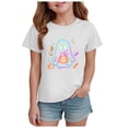 thumbnail image 1 of Vdoaml Girls Neon Ghost Halloween Graphic T-Shirt Kids Crew Neck Short Sleeve Tee Children Cute Summer Casual Top 5-6 Years White, 1 of 5