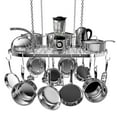 Vdomus Hanging Pot and Pan Rack Ceiling Mount with 15 Hooks Kitchen