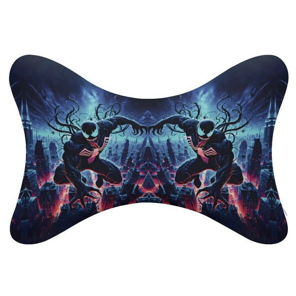 Ve-nom 2Pcs Car Neck Pillow Head Rest Cushion Neck Support Headrest Comfortable Soft Fit for Most Cars Universal Car Pillow