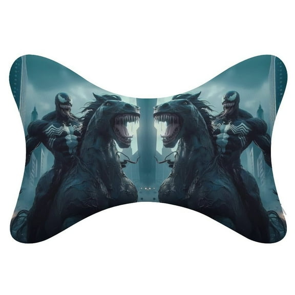 Ve-nom 2Pcs Car Neck Pillow Head Rest Cushion Neck Support Headrest Comfortable Soft Fit for Most Cars Universal Car Pillow